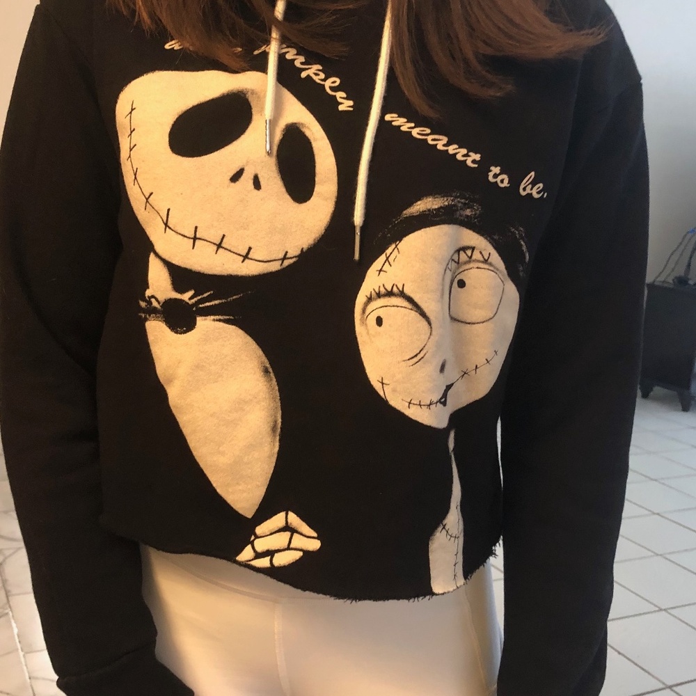 The Nightmare Before Christmas Cropped Hoodie